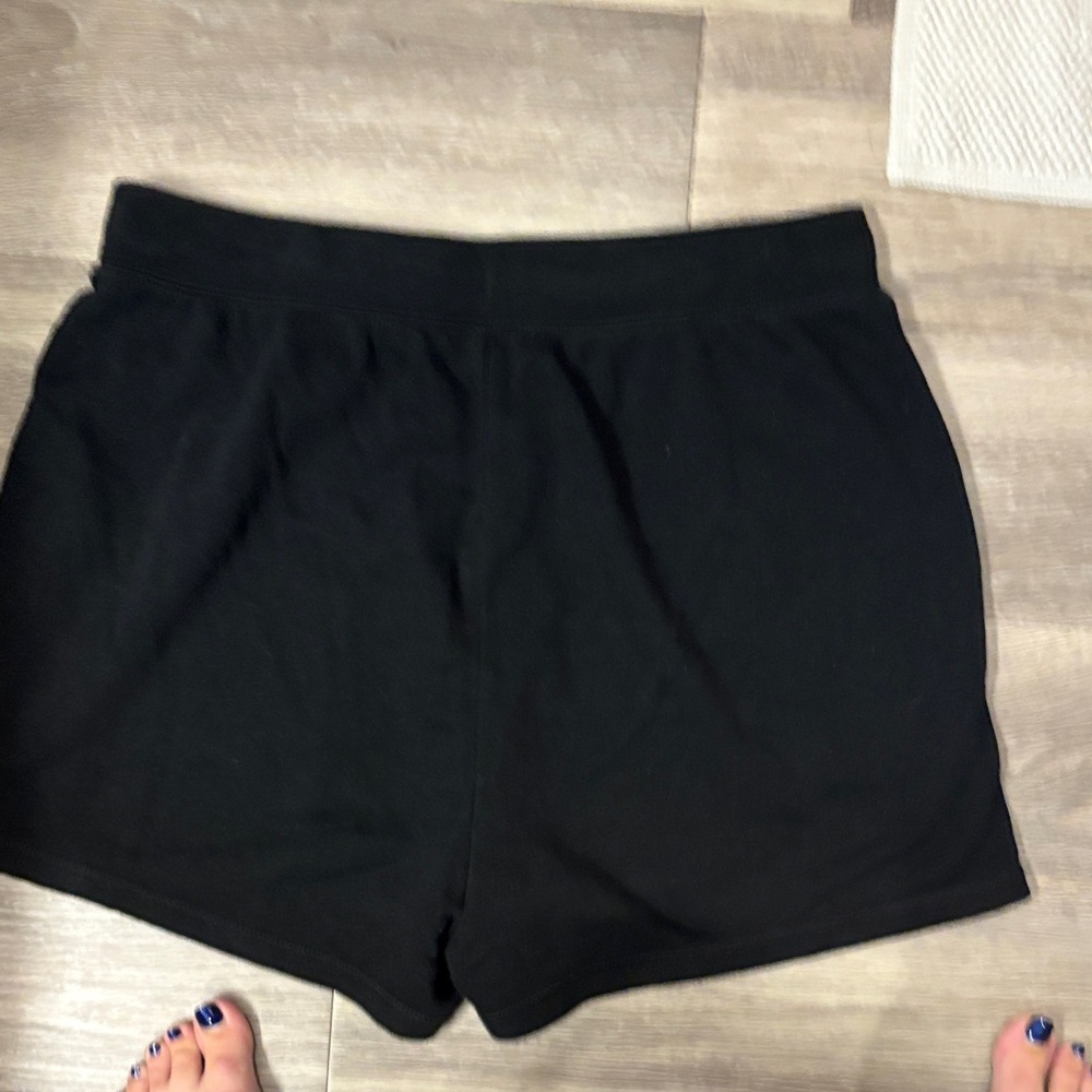 Old Navy Black Fleece Shorts—Sizs Large - Picture 4 of 4